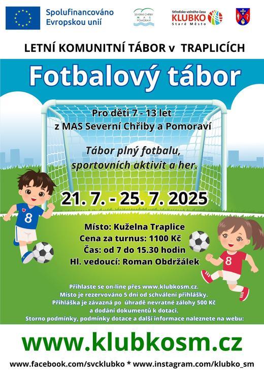 Letní fotbalový tábor v Traplicích